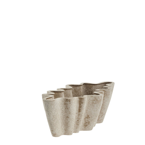 Valina flower pot H13.5cm. linen stoneware