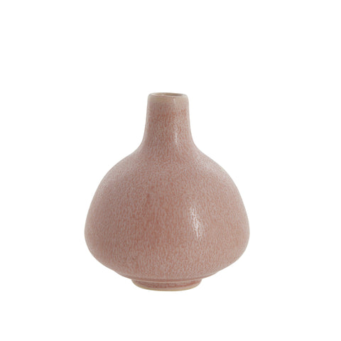 Helene vase rose dust ceramics H9 cm