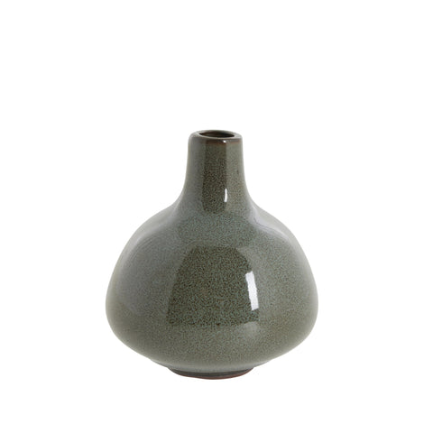 Helene vase dark green ceramics H9 cm