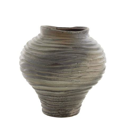 Hielle vase grey ceramics H31 cm