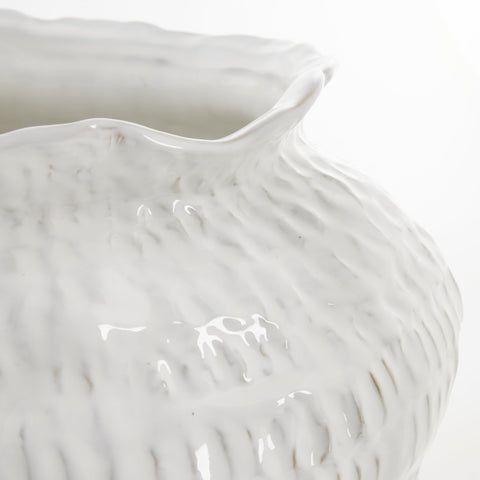Marlia vase white ceramics H31 cm