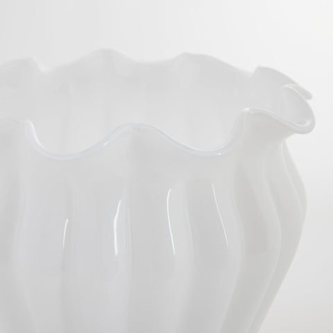 Verinne vase white glass H28.5 cm