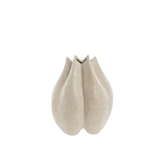 Valona vase H30cm. linen stoneware