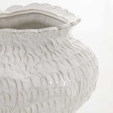 Marlia vase white ceramics H24.5 cm