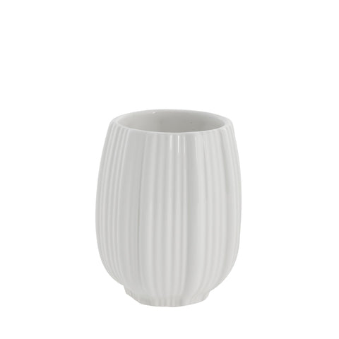 Lily tumbler white ceramics H10.6 cm