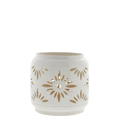 Hilde lantern white ceramics H25 cm