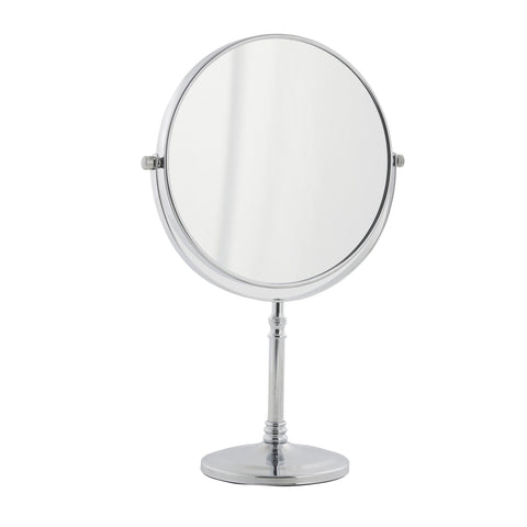 Liva cosmetic mirror silver iron/glass H35 cm