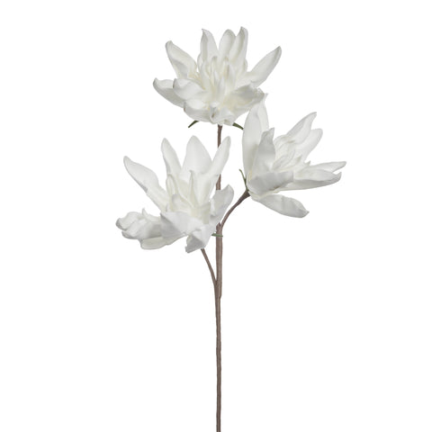 Happia foam flowers white H17 cm