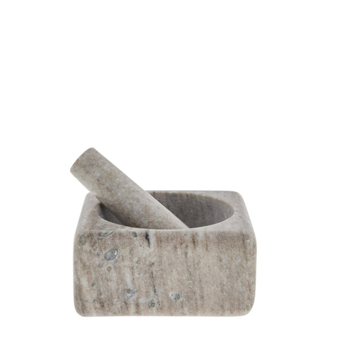 Elina morter H6.5 cm. dark linen