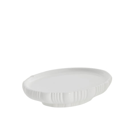 Lily soap dish white ceramics H3 cm