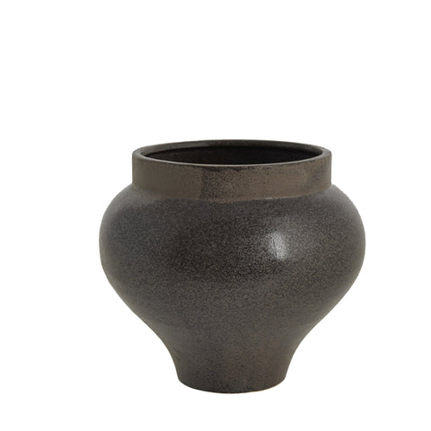 Hilla flower pot H18.5 cm. brown