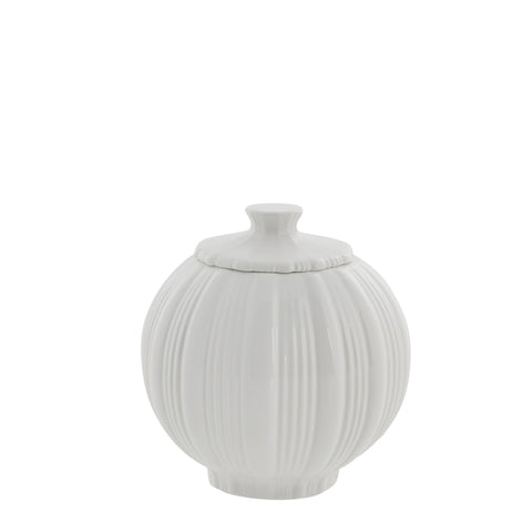 Lily jar white ceramics H11 cm
