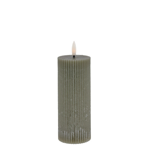 Lillia LED candle H15 cm. sage green