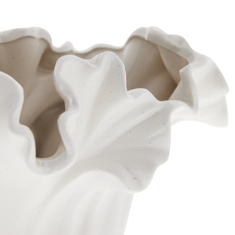 Isolde vase H17.4 cm. white