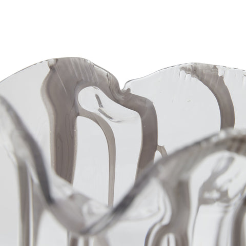 Alberta vase H40 cm. clear