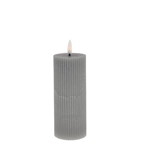 Lillia LED candle H15 cm. grey