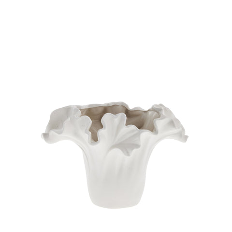 Isolde vase H17.4 cm. white