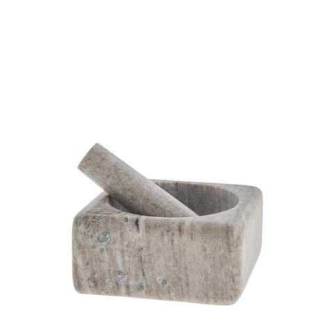 Elina morter H6.5 cm. dark linen