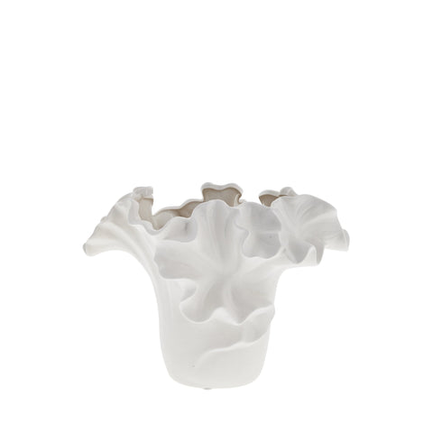 Isolde vase H17.4 cm. white