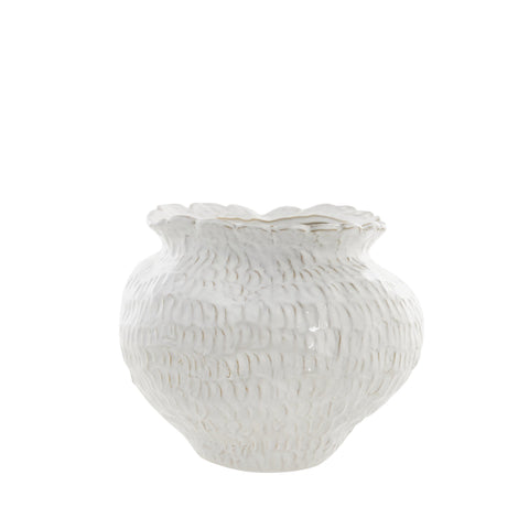 Marlia vase white ceramics H24.5 cm