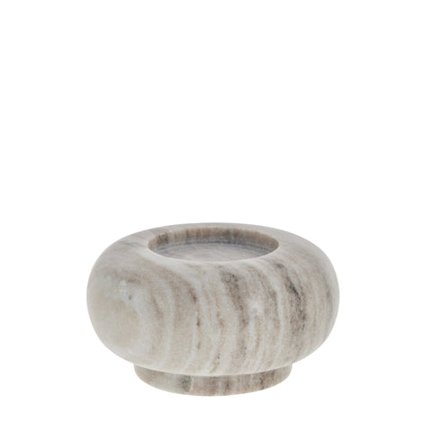 Elina candlestick H8 cm. dark linen