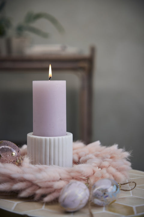 Eliana candlestick 5x10 cm. white marble