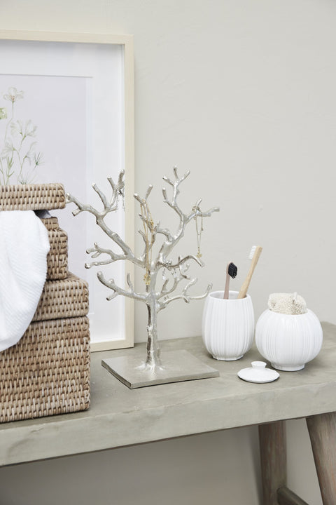 Lily tumbler white ceramics H10.6 cm