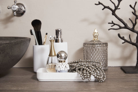 Marlia vase white ceramics H31 cm