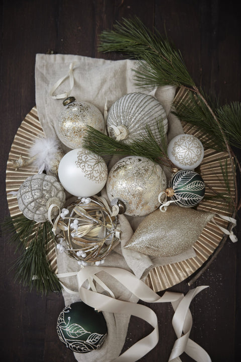 Clearena decoration off white/, Glass D10