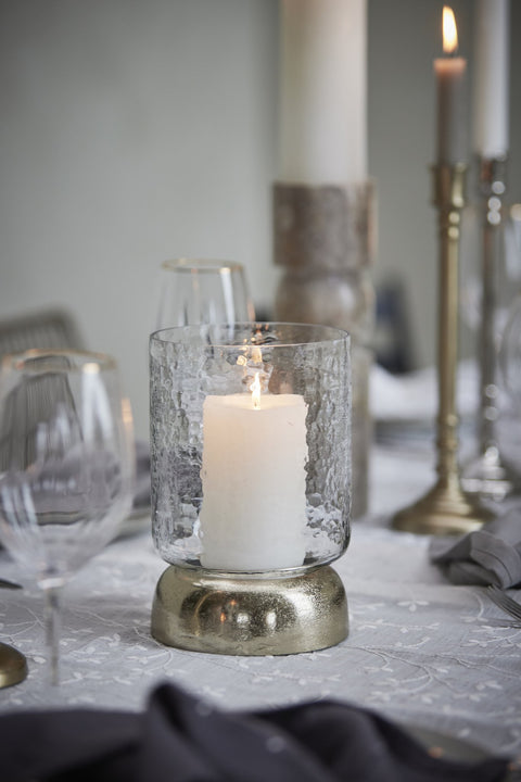 Sandia candlestick Ø16.5X28.7 cm, L. Gold/Clear