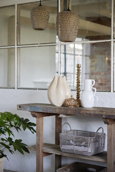 Valona vase H30cm. linen stoneware