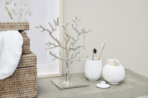 Lily dispenser white ceramics H16.3 cm