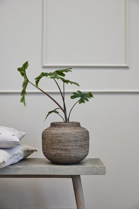 Norah flower pot nature rattan H30 cm