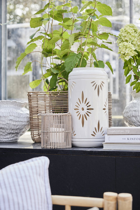 Marlia vase white ceramics H24.5 cm