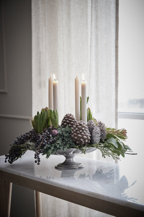 Philine tray Ø25 cm. antique silver