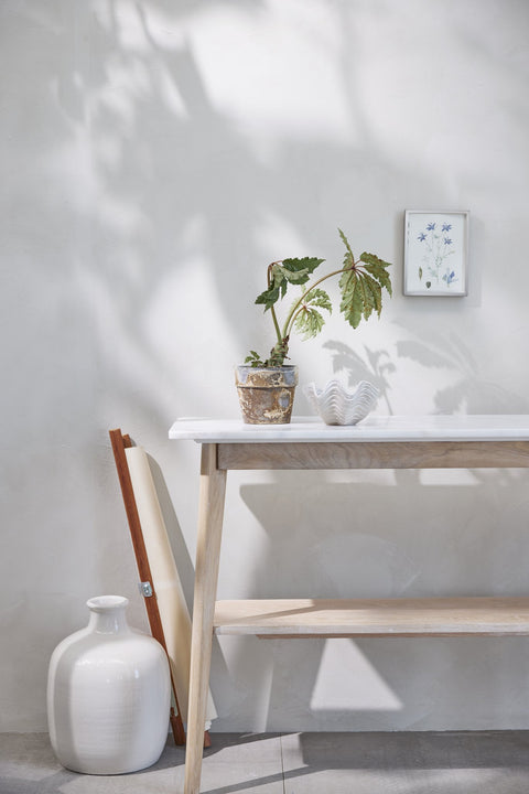 Sheline seashell bowl 17x13 cm. white