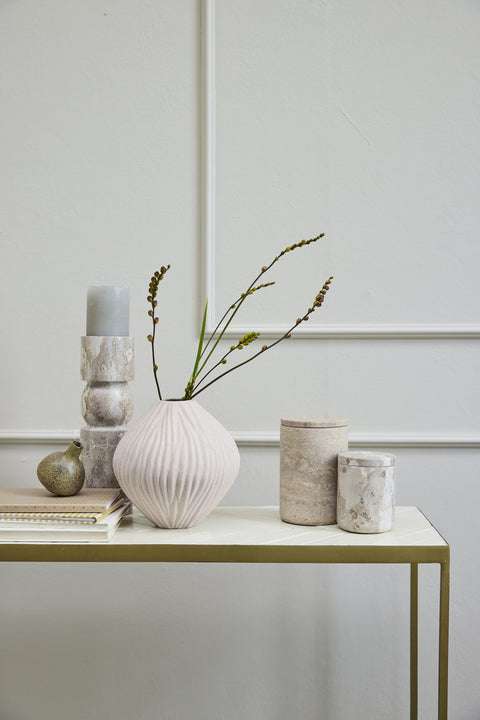 Helene vase brown ceramics H9 cm