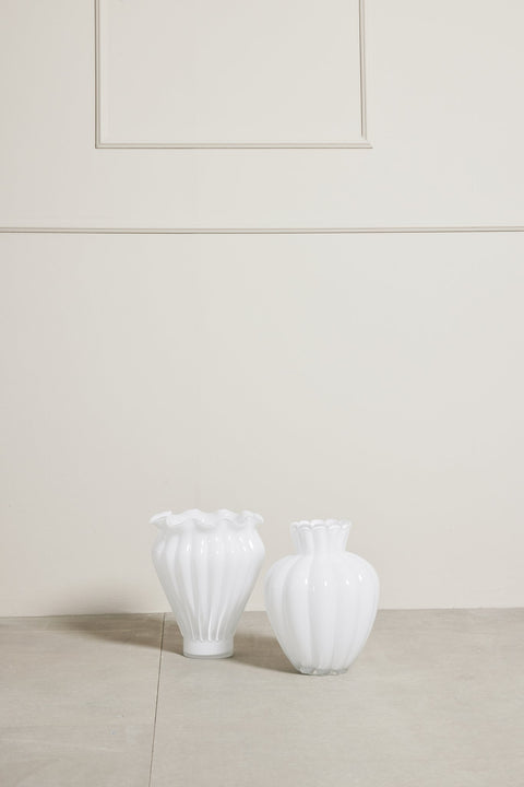 Verinne vase white glass H28.5 cm