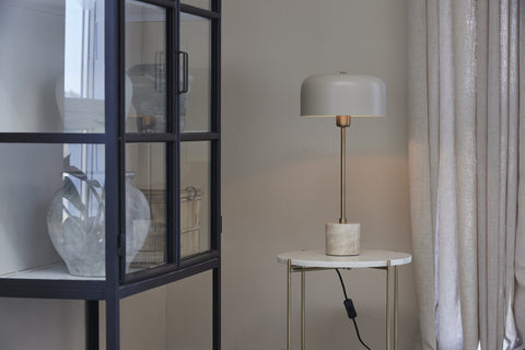 Hilde lantern linen ceramics H39 cm