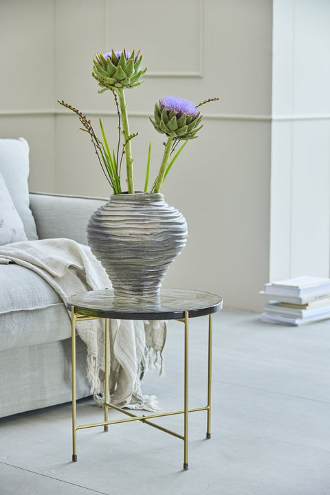 Hielle vase grey ceramics H31 cm