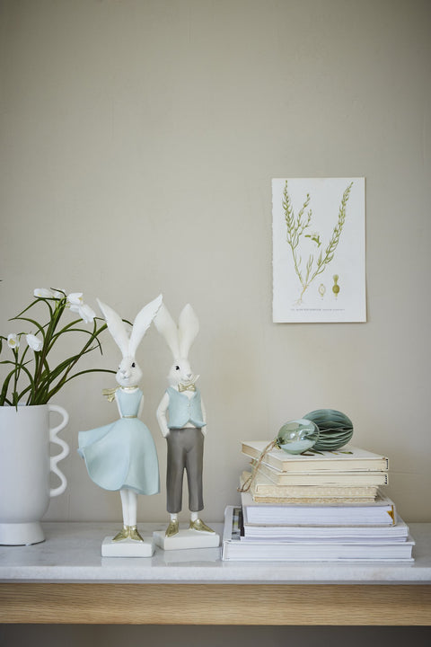 Sevia Easter Bunny figurine 36.5 cm blue man
