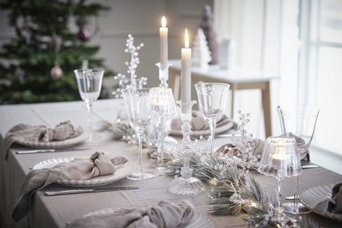 Astalina candlestick H23 cm. clear