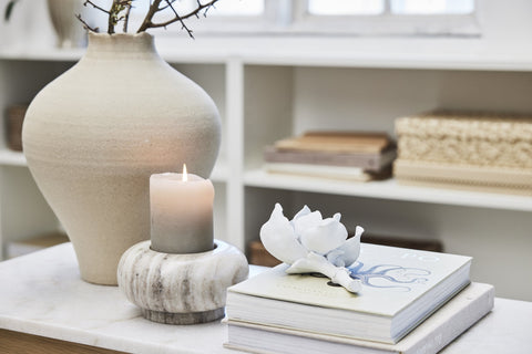 Lillia LED candle H12 cm. rose tan