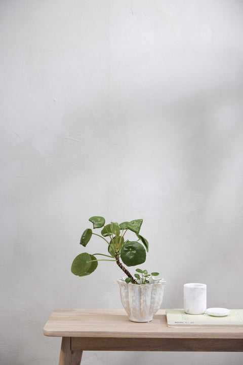 Ellia jar 9x6 cm. white marble
