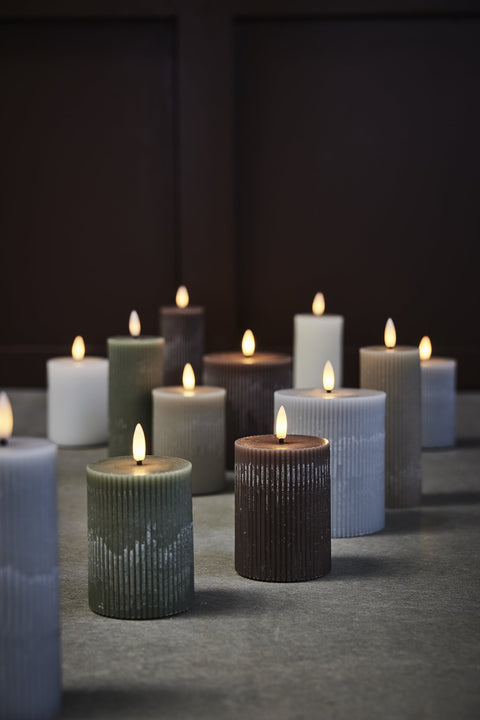 Lillia LED candle H12 cm. linen