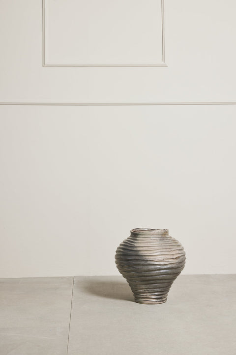 Hielle vase grey ceramics H31 cm