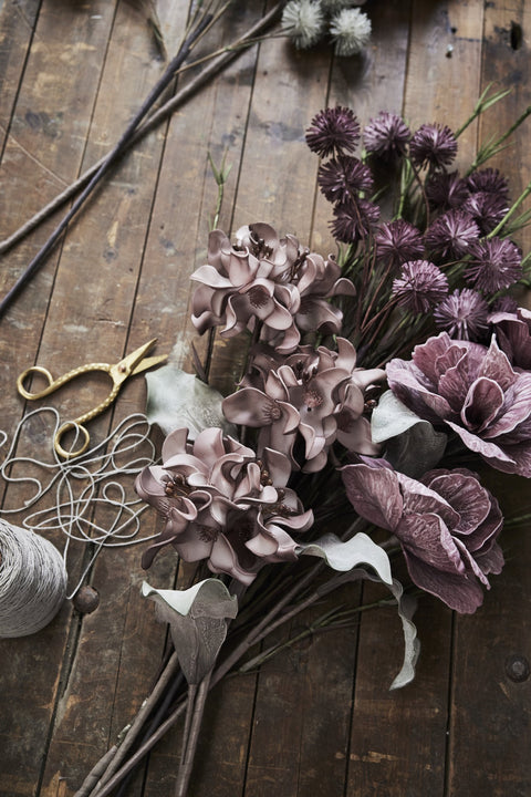 Happia decoration H12 cm. purple