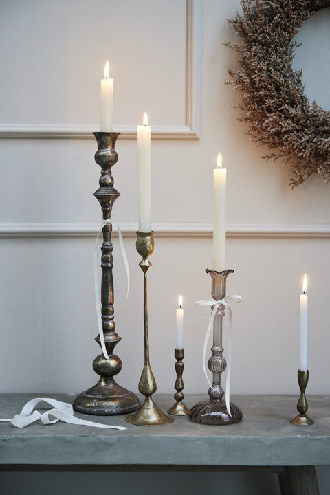 Astalina candlestick H26.5 cm. grey