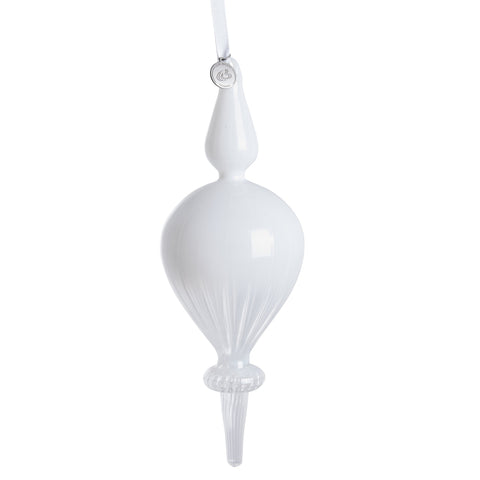 Glossia decoration white/ glass H21.5 cm