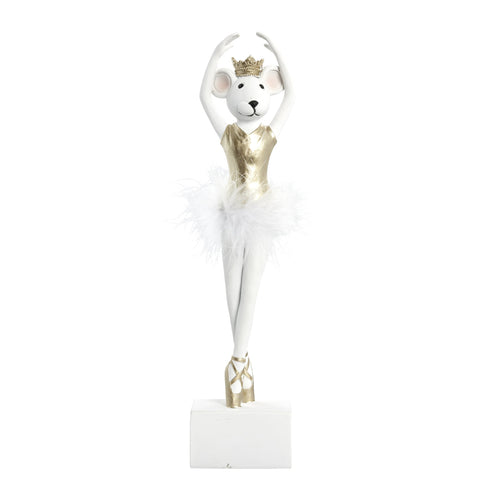 Salinna Ballerina Mouse H32.5 cm. white